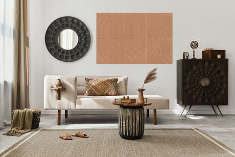 Maya Design Panels Akustik-Wandpaneele aus Filz mit geometrischem Muster für stilvolle Schallabsorption und Innendekoration