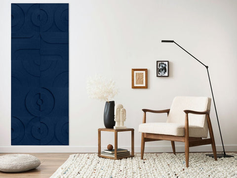 Maya 3d acoustic panels design set of 10 blue