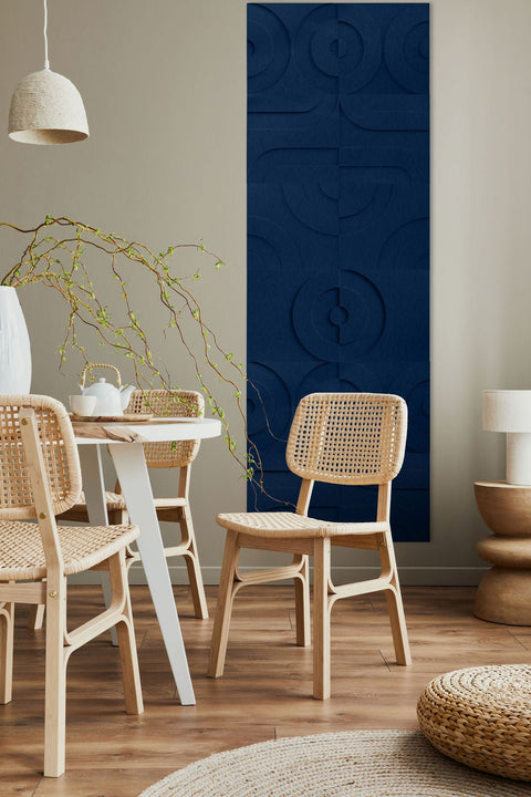 Maya 3d acoustic panels design set of 12 blue