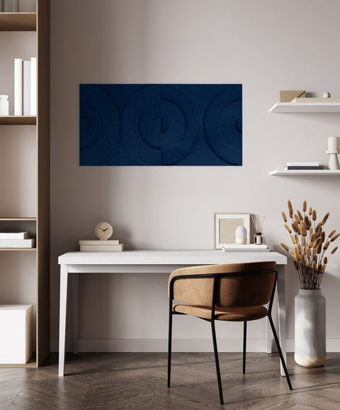 Maya 3d acoustic panels design set of 2 blue