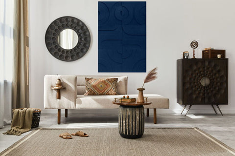 Maya 3d acoustic panels design set of 6 blue