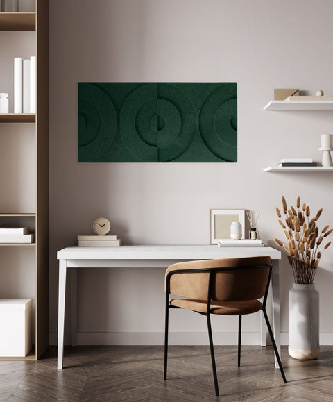 Maya 3d acoustic panels design set of 2 green