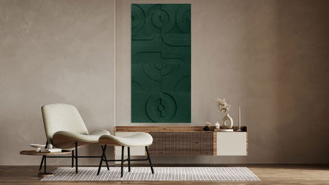 Maya 3d acoustic panels design set of 8 green
