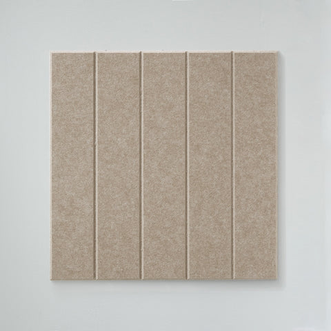 Loa V | Panneau mural acoustique 50x50cm - Feutre PET autocollant Maeven art beige