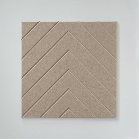 Loa Vl | Panneau mural acoustique 50x50cm - Feutre PET autocollant Maeven art beige