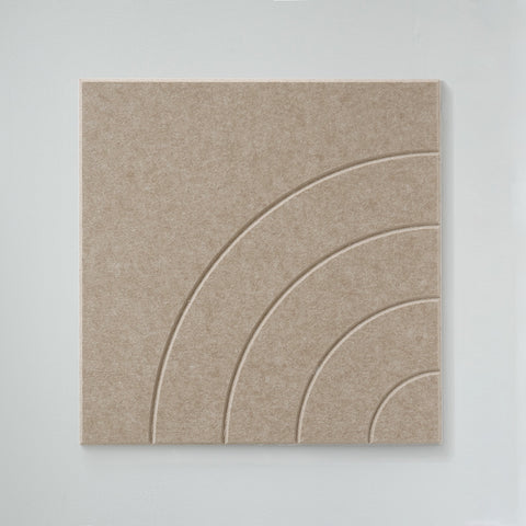 Loa l | Panneau mural acoustique 50x50cm - Feutre PET autocollant Maeven art beige