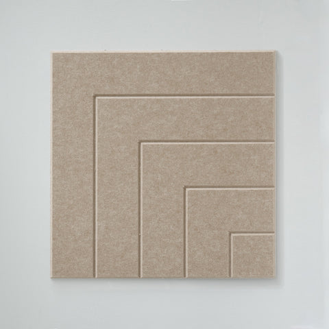 Loa lV | Panneau mural acoustique 50x50cm - Feutre PET autocollant Maeven art beige