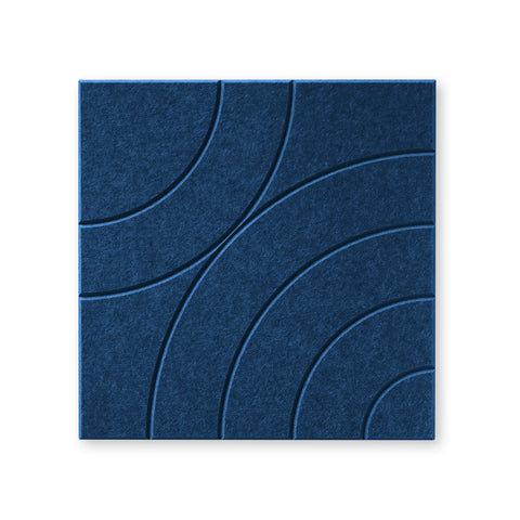 Loa Vlll | Panneau mural acoustique 50x50cm - Feutre PET autocollant Maeven art blue
