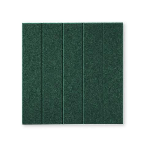 Loa V | Panneau mural acoustique 50x50cm - Feutre PET autocollant Maeven art green