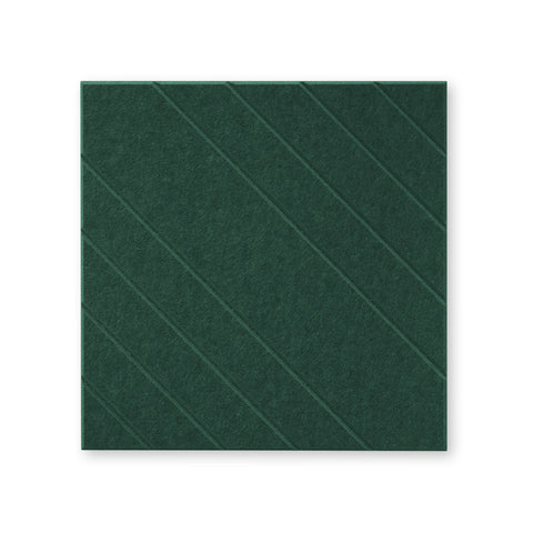 Loa ll | Panneau mural acoustique 50x50cm - Feutre PET autocollant Maeven art green