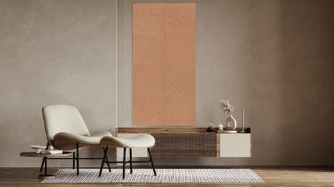 Loa Akustikplatten Design Satz von 8 cognac