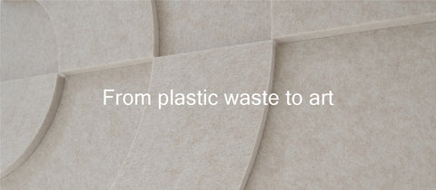 Panneaux muraux acoustiques Maeven 3d gros plan : des déchets plastiques à l'art