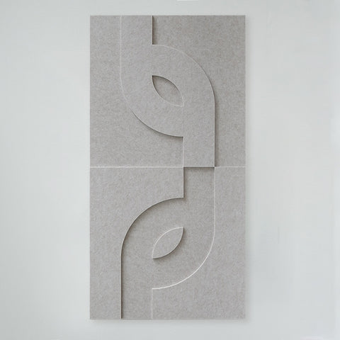 maeven art maya V 3d kollektion farbe beige mockup akustikpaneel filz design kollektion akustische fliesen kappe filz schallabsorption schallabsorbierend