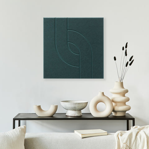 maya-v-panneau-mural-acoustique-50x50cm-autocollant-animal-feutre-maquette vert