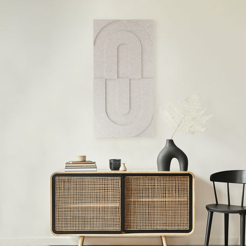 maeven art maya 3d collectie kleur beige mockup akoestisch paneel vilt design collectie akoestisch tegel pet vilt geluidsabsorptie geluiddempend mockup fade