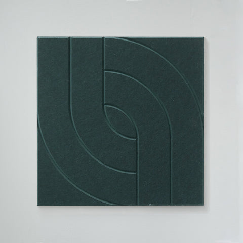 maeven art Maya VIII collectie kleur deep green petrol akoestisch paneel vilt design collectie akoestisch tegel pet vilt geluidsabsorptie geluiddempend