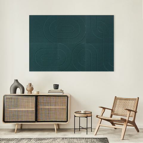 Banner maya deep green petrol Maeven akoestische wandpanelen pet vilt wandtegels design mockup inspiratie