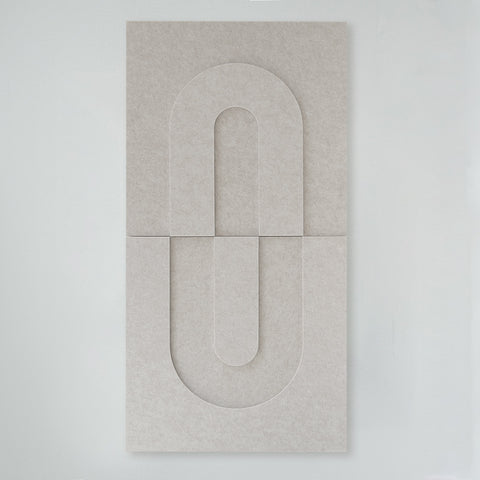 maeven art maya IV 3d collectie kleur beige mockup akoestisch paneel vilt design collectie akoestisch tegel pet vilt geluidsabsorptie geluiddempend