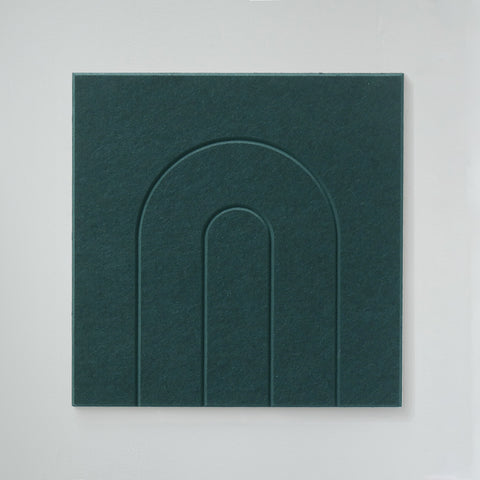 Maya lV | Panneau mural acoustique 50x50cm - Feutre PET autocollant Maeven art green