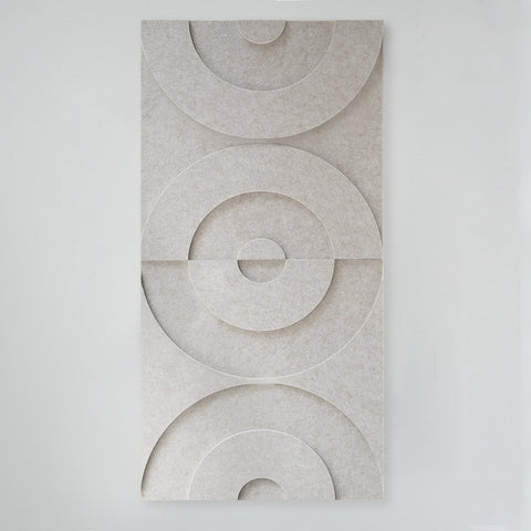 maeven art maya II 3d collectie kleur beige mockup akoestisch paneel vilt design collectie akoestisch tegel pet vilt geluidsabsorptie geluiddempend