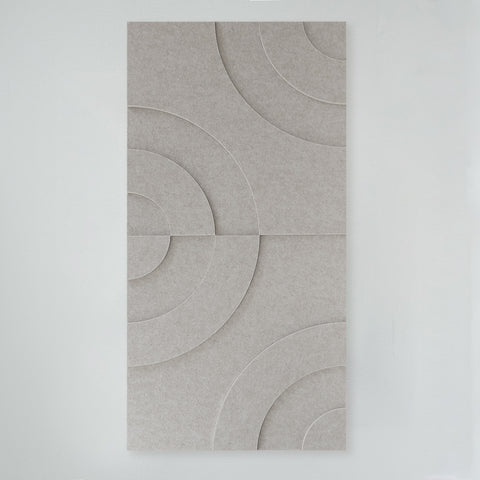 maeven art maya III 3d collectie kleur beige mockup akoestisch paneel vilt design collectie akoestisch tegel pet vilt geluidsabsorptie geluiddempend