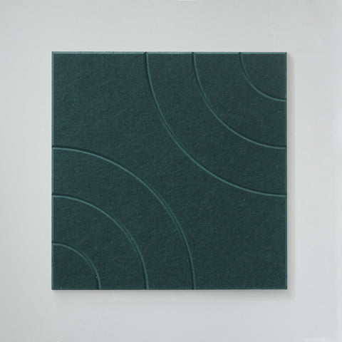 maeven art Maya III collectie kleur deep green petrol akoestisch paneel vilt design collectie akoestisch tegel pet vilt geluidsabsorptie geluiddempend