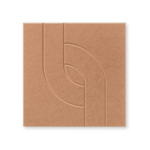 Maya V panneau acoustique feutre design collection de tuiles acoustiques feutre cognac terra