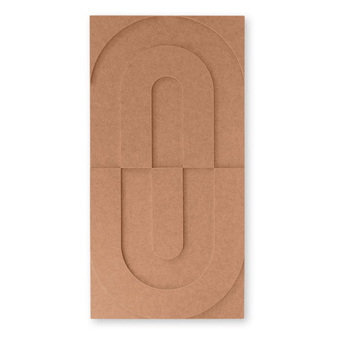Maya Vll - 3D | Panneaux muraux acoustiques 50x50cm - Lot de 2 - Feutre PET autocollant Maeven art cognac