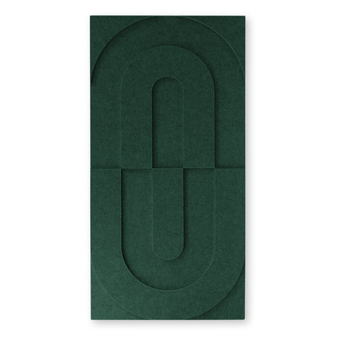 Maya VII 3d akoestisch paneel vilt design collectie akoestisch tegel vilt petrol deep green