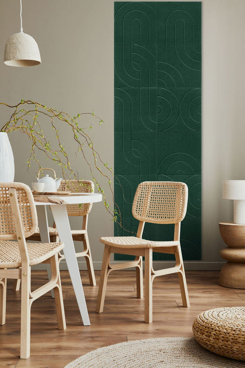 Panneaux acoustiques Maya design set de 12 verts