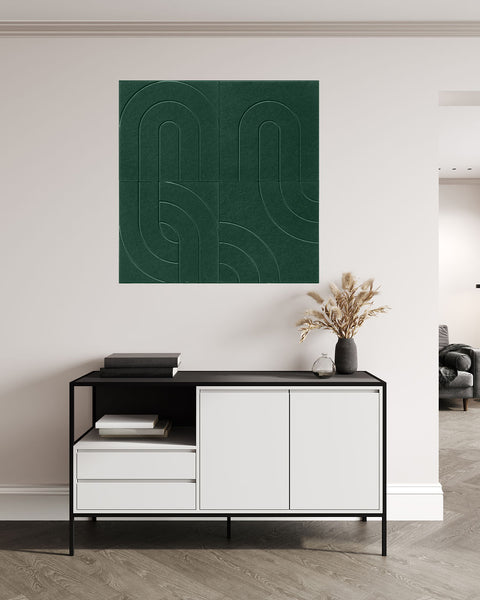 Panneaux acoustiques Maya design set de 4 verts