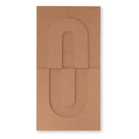 Maya lV - 3D | Panneaux muraux acoustiques 50x50cm - Lot de 2 - Feutre PET autocollant Maeven art cognac