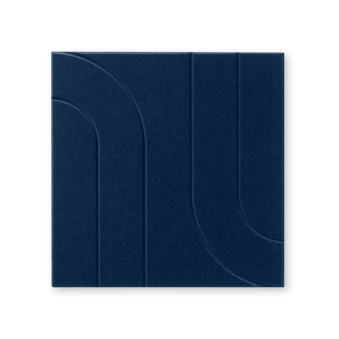 Maya l | Akustik-Wandpaneel 50x50cm - Selbstklebendes PET-Filz Maeven art blau