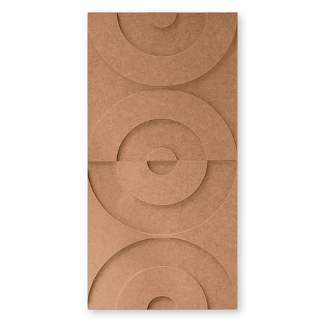 Maya ll - 3D | Panneaux muraux acoustiques 50x50cm - Lot de 2 - Feutre PET autocollant Maeven art cognac