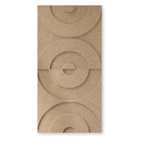 Maya ll - 3D | Panneaux muraux acoustiques 50x50cm - Lot de 2 - Feutre PET autocollant Maeven art sand