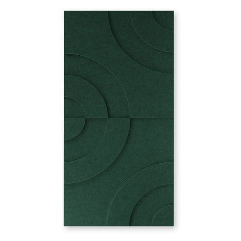 3d akoestisch paneel vilt design rond set van 2 collectie maya deep green petrol