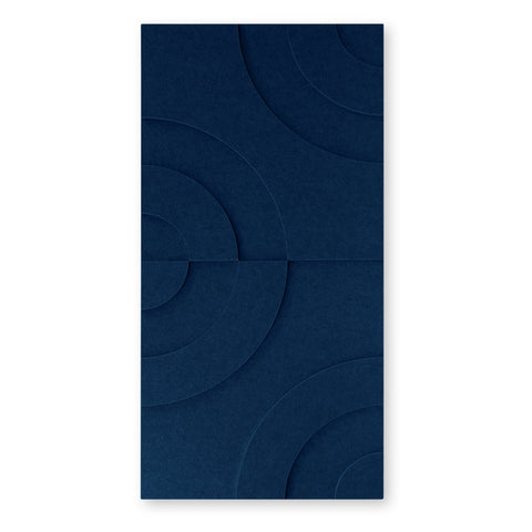 3d akoestisch paneel vilt design rond set van 2 collectie maya navy blue