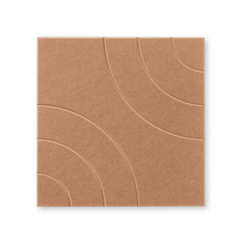 Maya lll | Akustik-Wandpaneel 50x50cm - Selbstklebendes PET-Filz Maeven art cognac