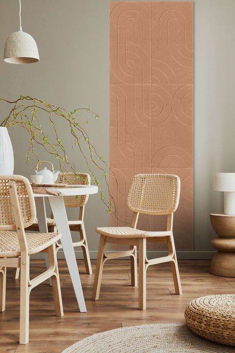 Panneaux acoustiques Maya design set de 12 cognac