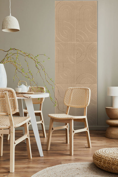 Panneaux acoustiques Maya design set of 12 sand