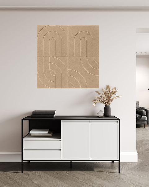 Panneaux acoustiques Maya design set of 4 sand