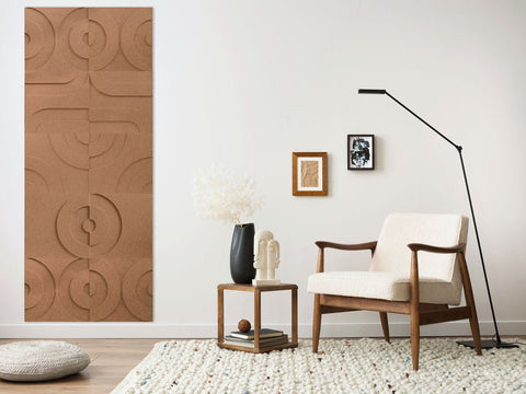 Maya 3d acoustic panels design set of 10 cognac