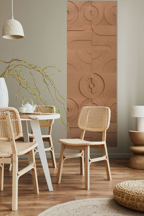 Maya 3d acoustic panels design set of 12 cognac