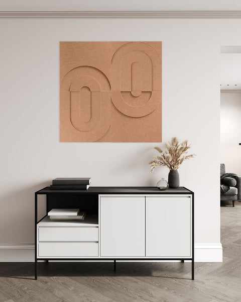 Maya 3d acoustic panels design set of 4 cognac