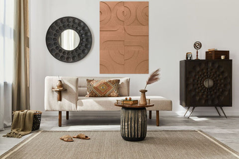 Maya 3d acoustic panels design set of 6 cognac