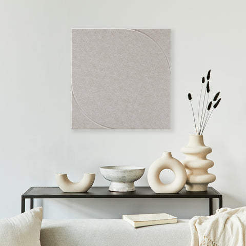 maeven art Sade V Kollektion Farbe beige mockup Akustikpaneel Filz Design Kollektion Akustikfliese Kappe Filz Schallabsorption schallabsorbierend Beistelltisch