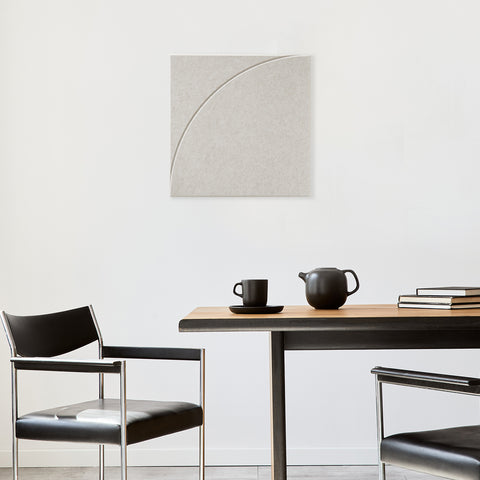 maeven art Sade II Kollektion Farbe beige mockup Akustikpaneel Filz Design Kollektion Akustikfliese Kappe Filz Schallabsorption Schalldämmung