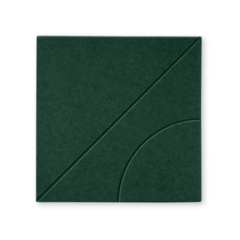 Panneau acoustique Sade VI feutre design collection de dalles acoustiques feutre vert foncé pétrole