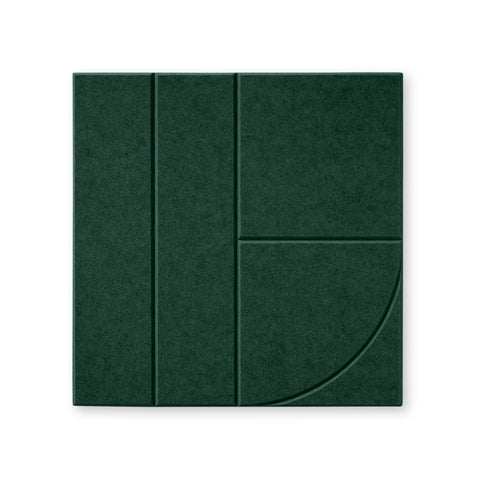 Sade VIII Panneau acoustique feutre design collection de tuiles acoustiques feutre vert foncé
