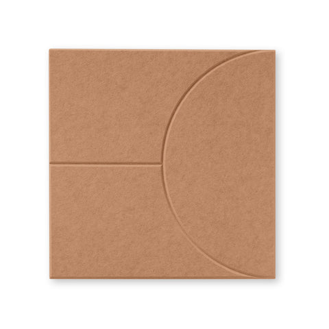 Sadé lV | Akoestisch Wandpaneel 50x50cm – Zelfklevend PET Vilt Maeven art cognac